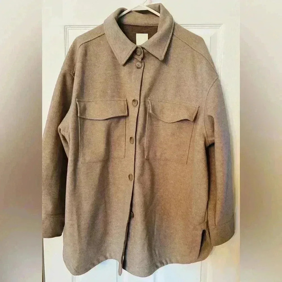 H&M oversized button down Shacket, size XL - Picture 1 of 4